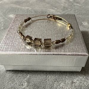 Alex and Ani Smokey beaded bracelet